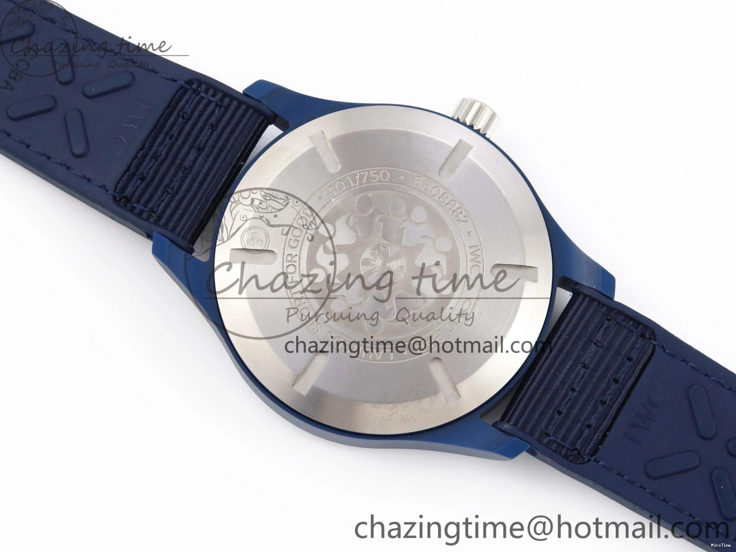 MIROTIME 0418 Original Pilot’s Watch Laureus Blue Ceramic IW328101 ZF 1:1 Best Edition on Blue Nylon Strap A 7027